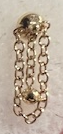 Connected chain and bead 14k Threadless