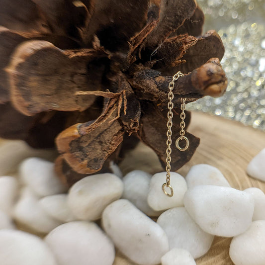 Single 14k Yellow Gold Cable Chain