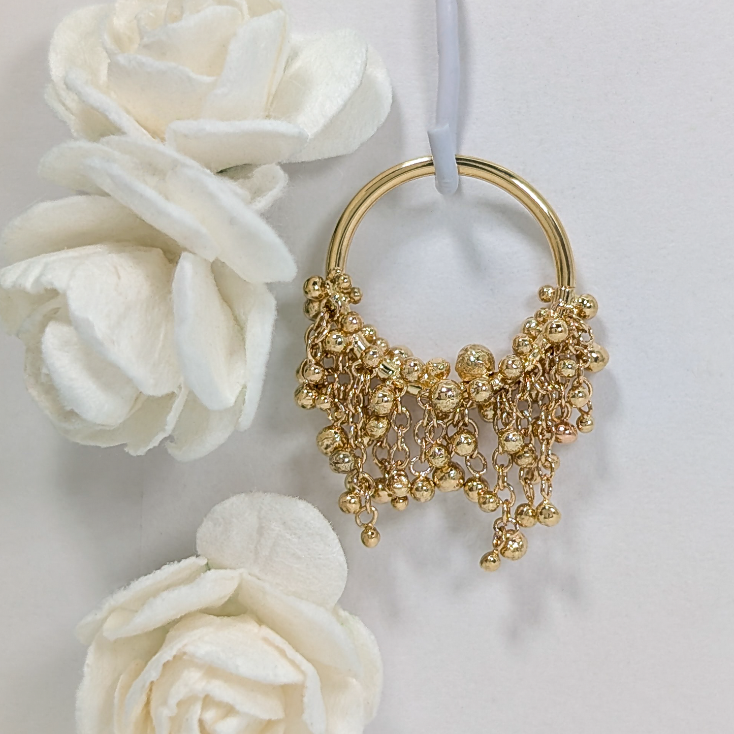 Dangle Ring #6 14g 9.6mm 14k Yellow Gold