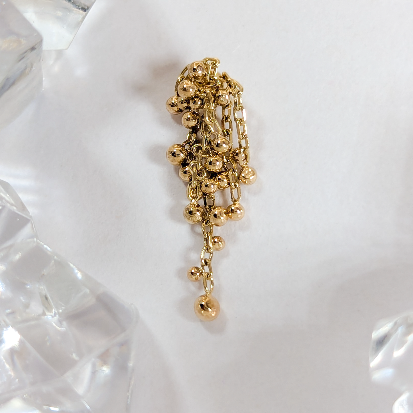 Beaded Chains Yellow Gold Threadless End #5