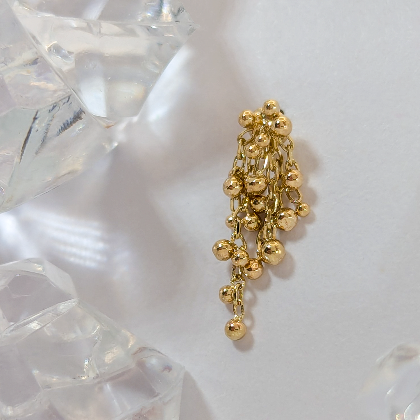 Beaded Chains Yellow Gold Threadless End #9