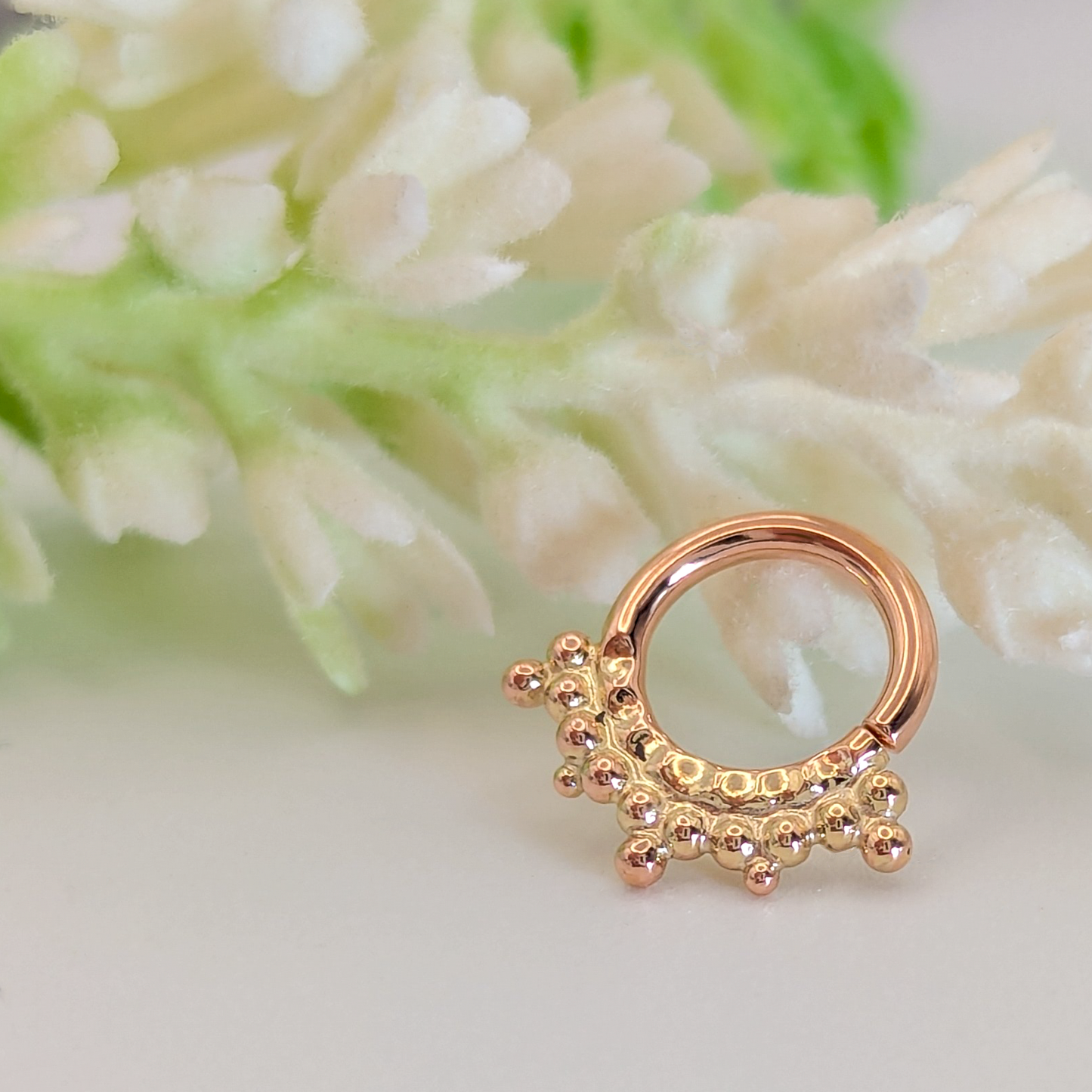Super Nova Ring 16g 6mm 14k Rose Gold