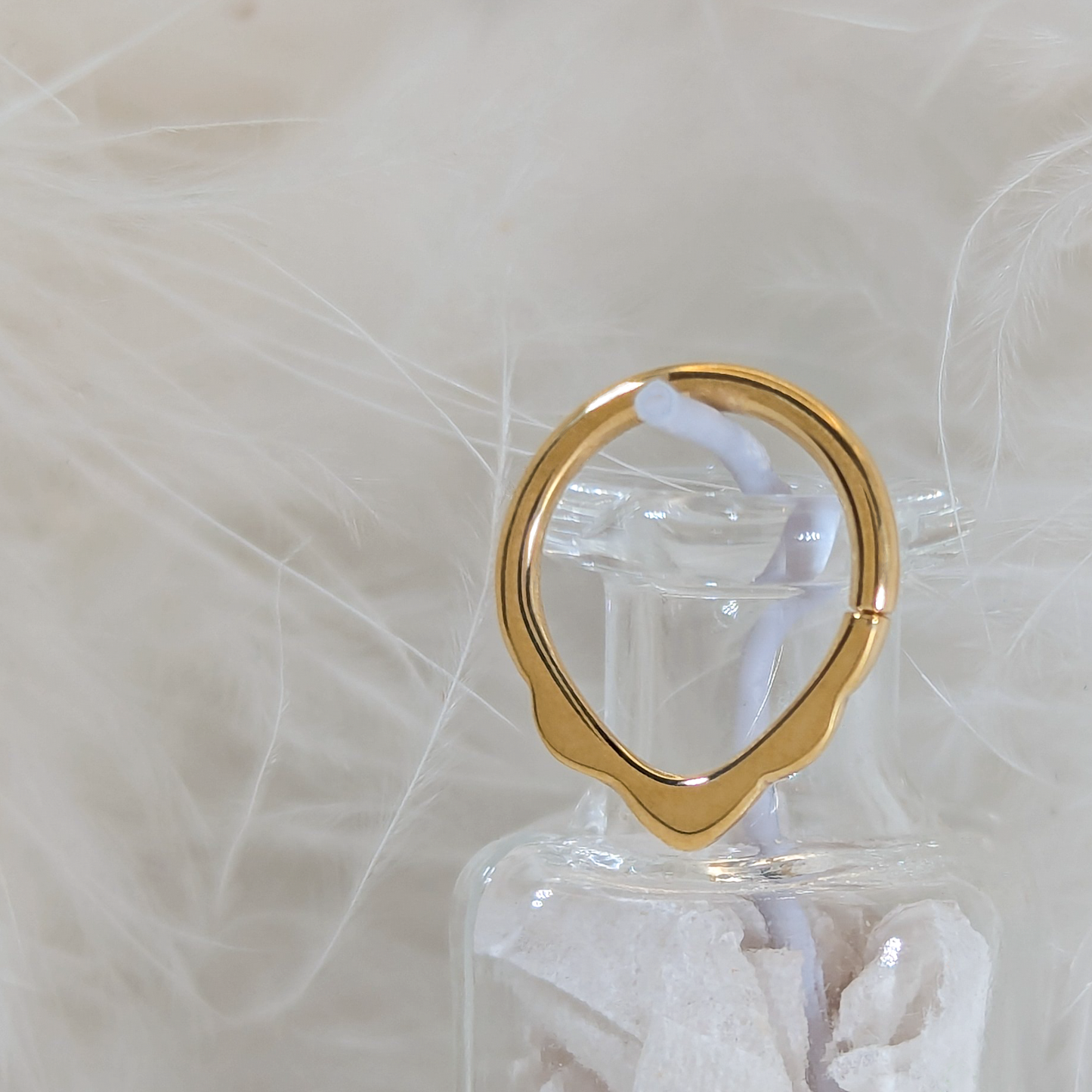 Lyra Ring 16g 8mm 14k Yellow Gold