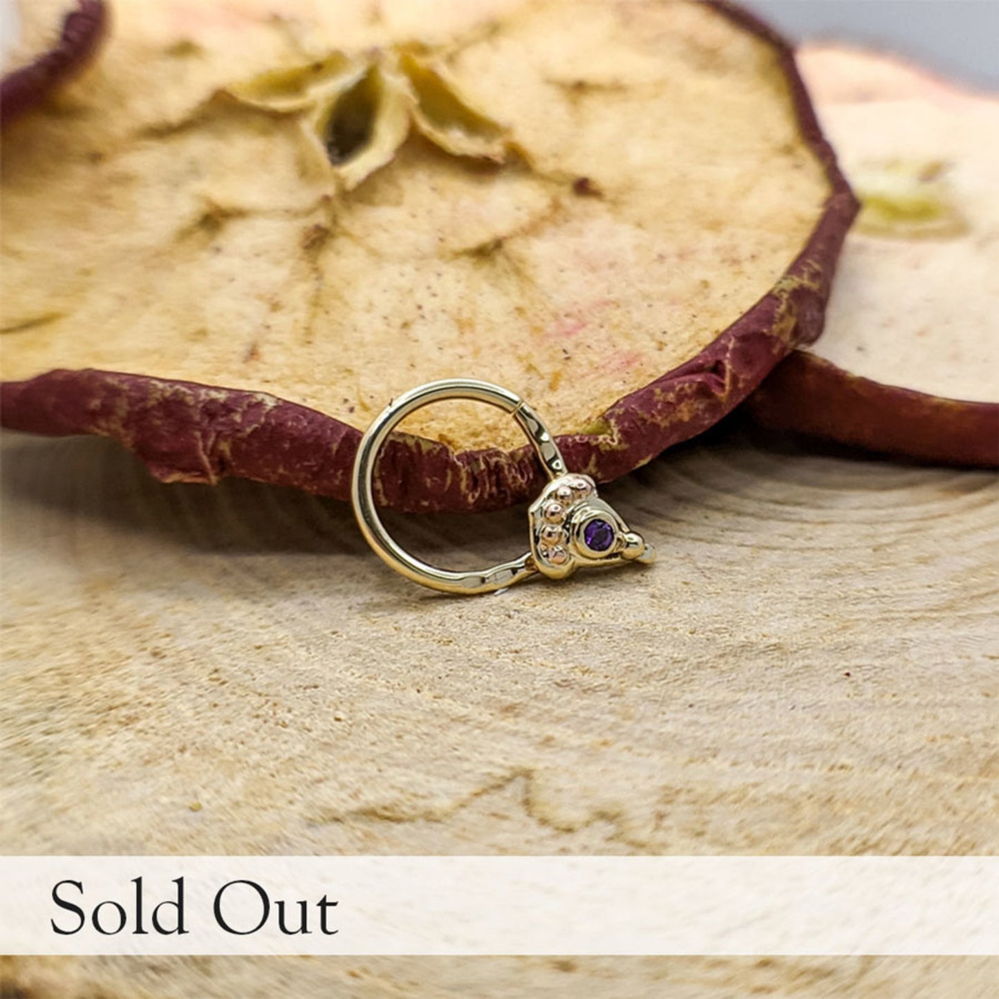 Beaded Bezel Amythist