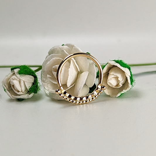 Bigg Zigg Ring 18g 10mm 14k Yellow