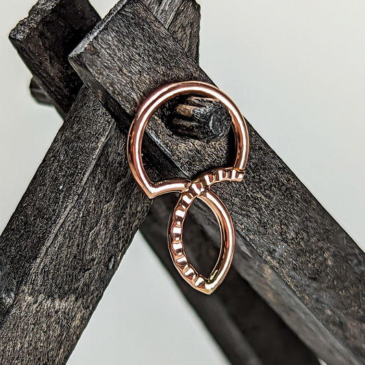 Crimped Infinity 16g 7.5mm 14k Rose