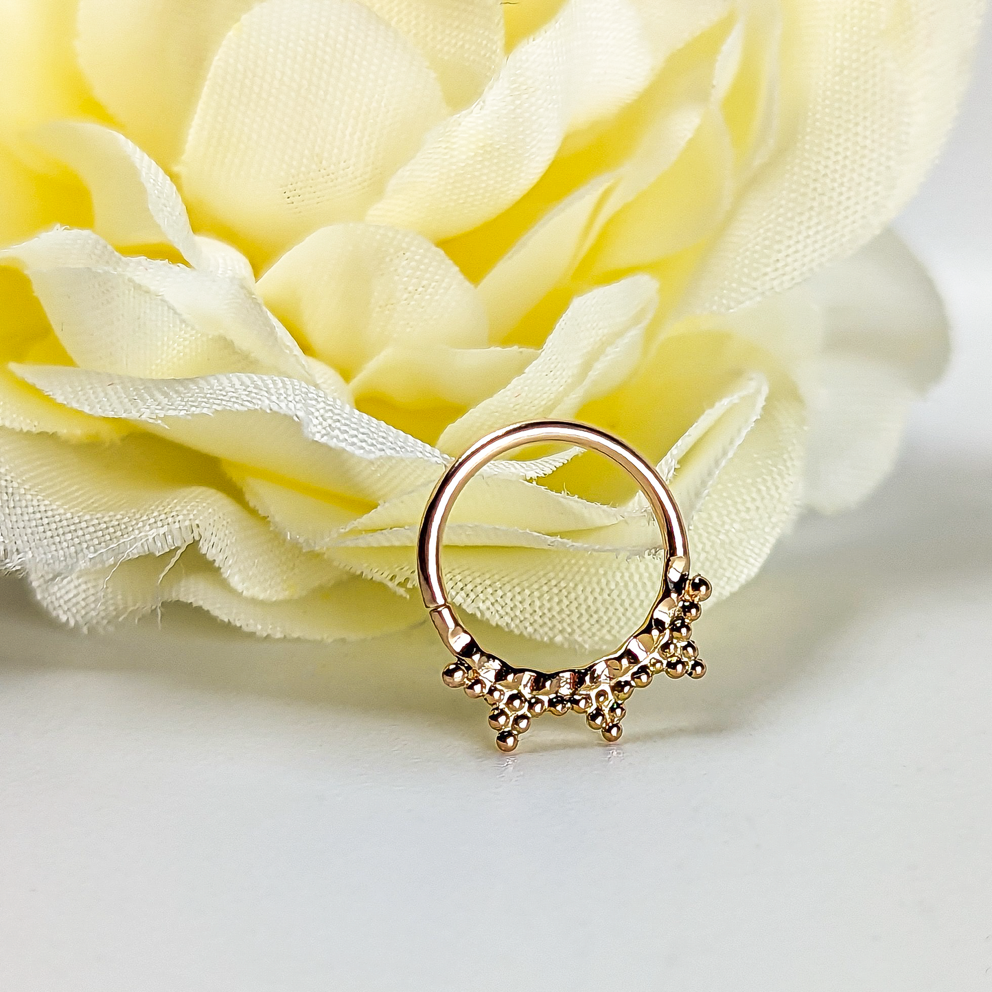 Pyramid Ziggy Ring 18g 9mm 14k Yellow