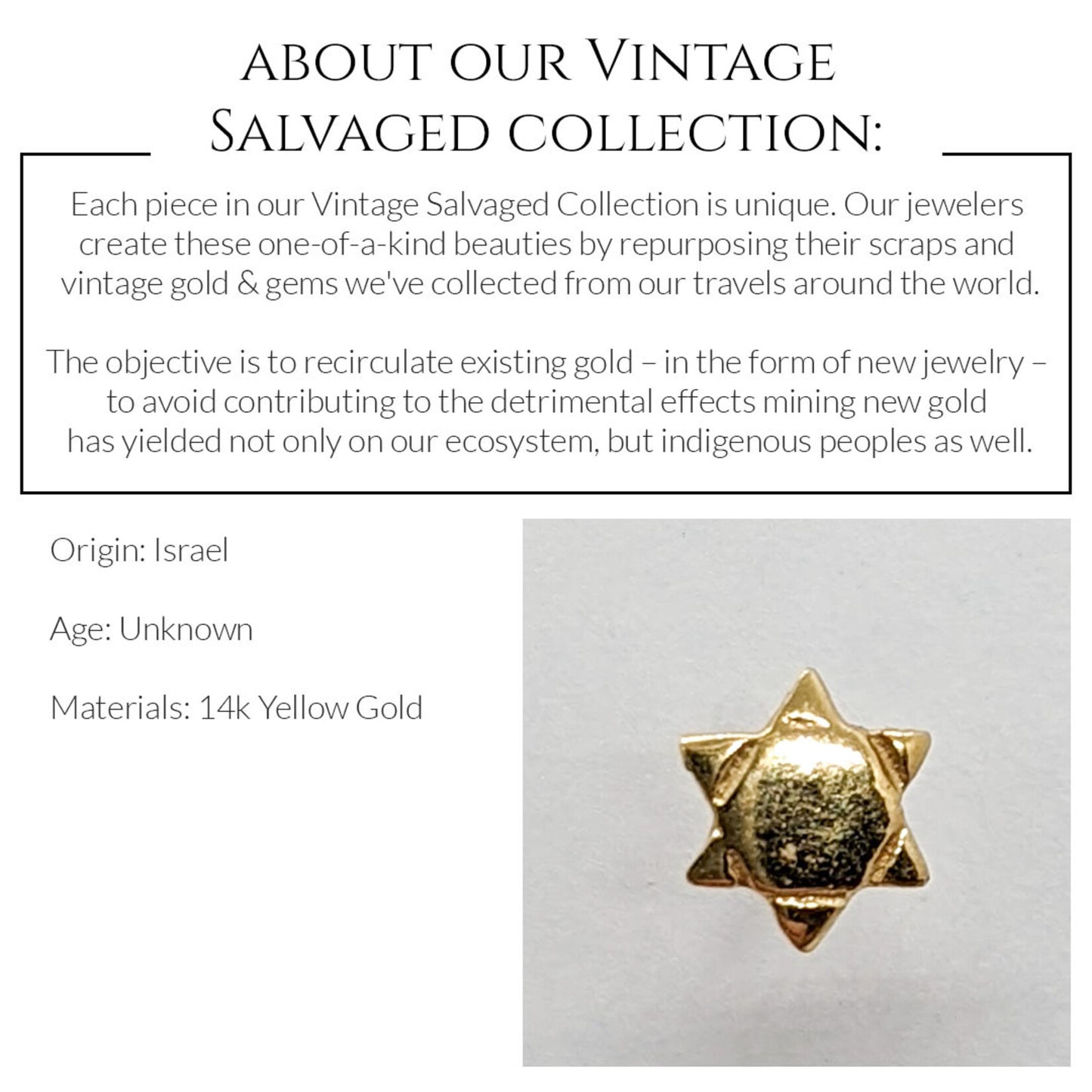 Solid Star of David Threadless End