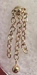 Three chains with bead 14k Threadless