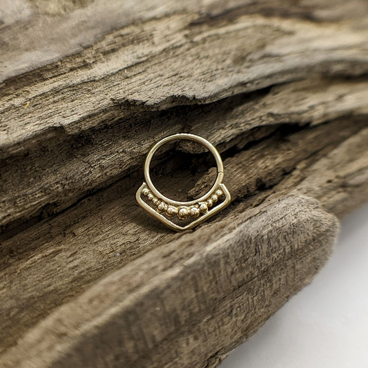 Ascending Bead Mix Shield RIng