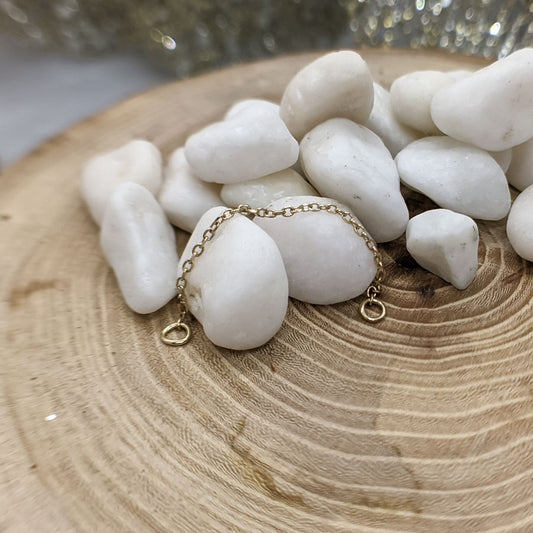 Single 14k Rose Gold Cable Chain