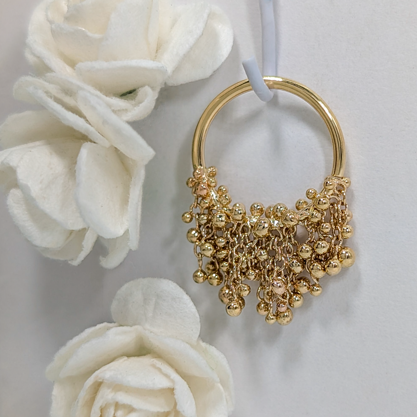 Dangle Ring #5 18g 10mm 14k Yellow Gold