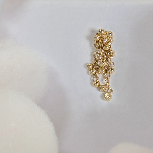 Beaded Chains Yellow Gold Threadless End #10