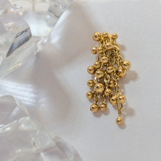 Beaded Chains Yellow Gold Threadless End #7