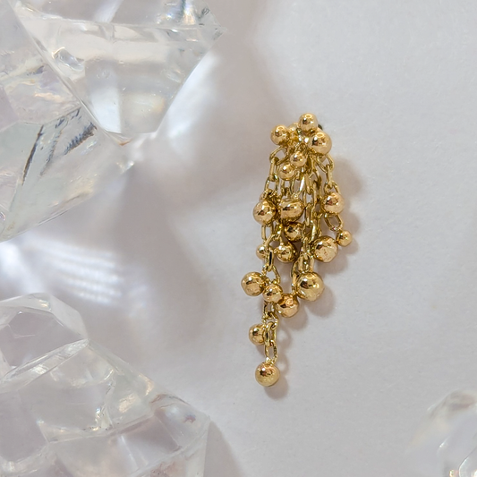 Beaded Chains Yellow Gold Threadless End #9