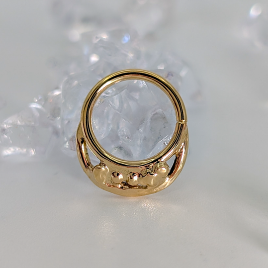 Nugget Stack Ring 18g 7mm 14k Yellow Gold