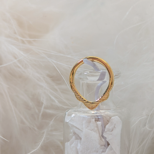 Lyra Ring 16g 8mm 14k Yellow Gold