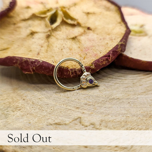 Beaded Bezel Amythist