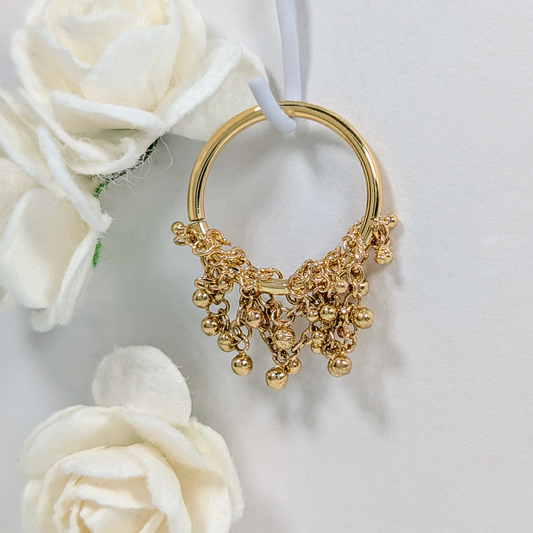 Dangle Ring #1 18g 10mm 14k Yellow Gold